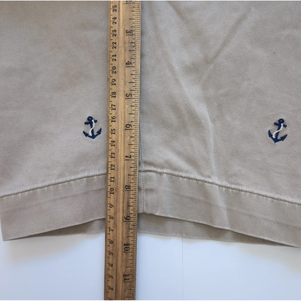 Polo Ralph Lauren Bedford Chino Shorts Mens 36 Classic Fit Khaki Anchors Preppy